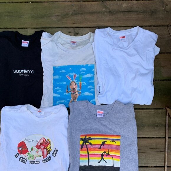LOT OF 5 Supreme Shirts Large - Picture 2 of 4